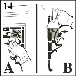 Two methods for applying etching cream