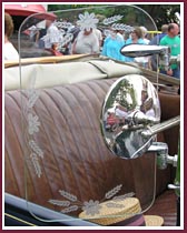 Etched glass windscreen on a Model A Ford